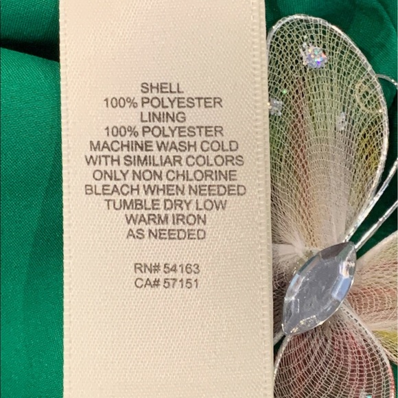 ELIZA J Floral Faux Wrap High/Low Midi Dress Green White Women's Size 18 - Picture 8 of 15